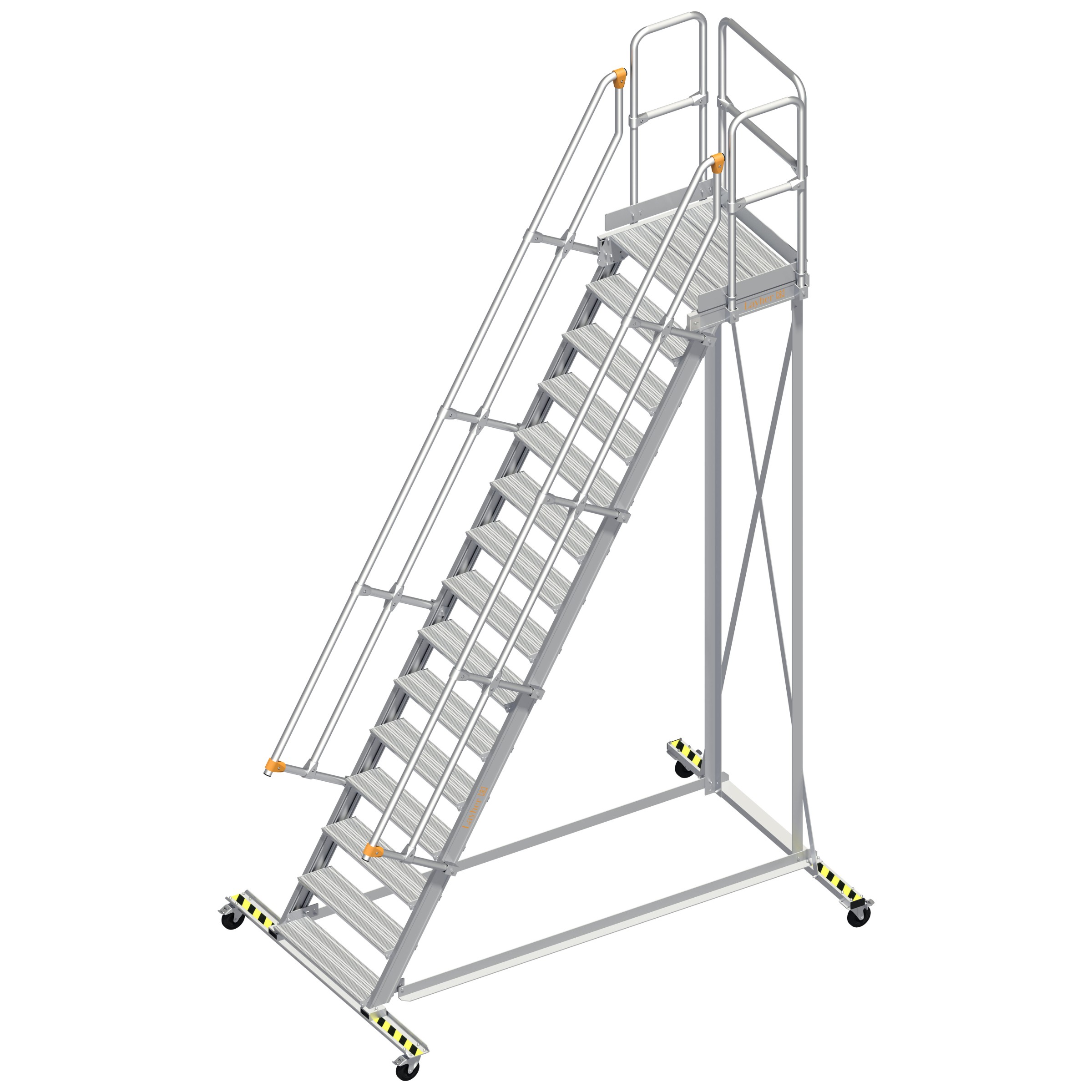 Layher 113 Wartungsbühne 60° 80cm 15 Stufen