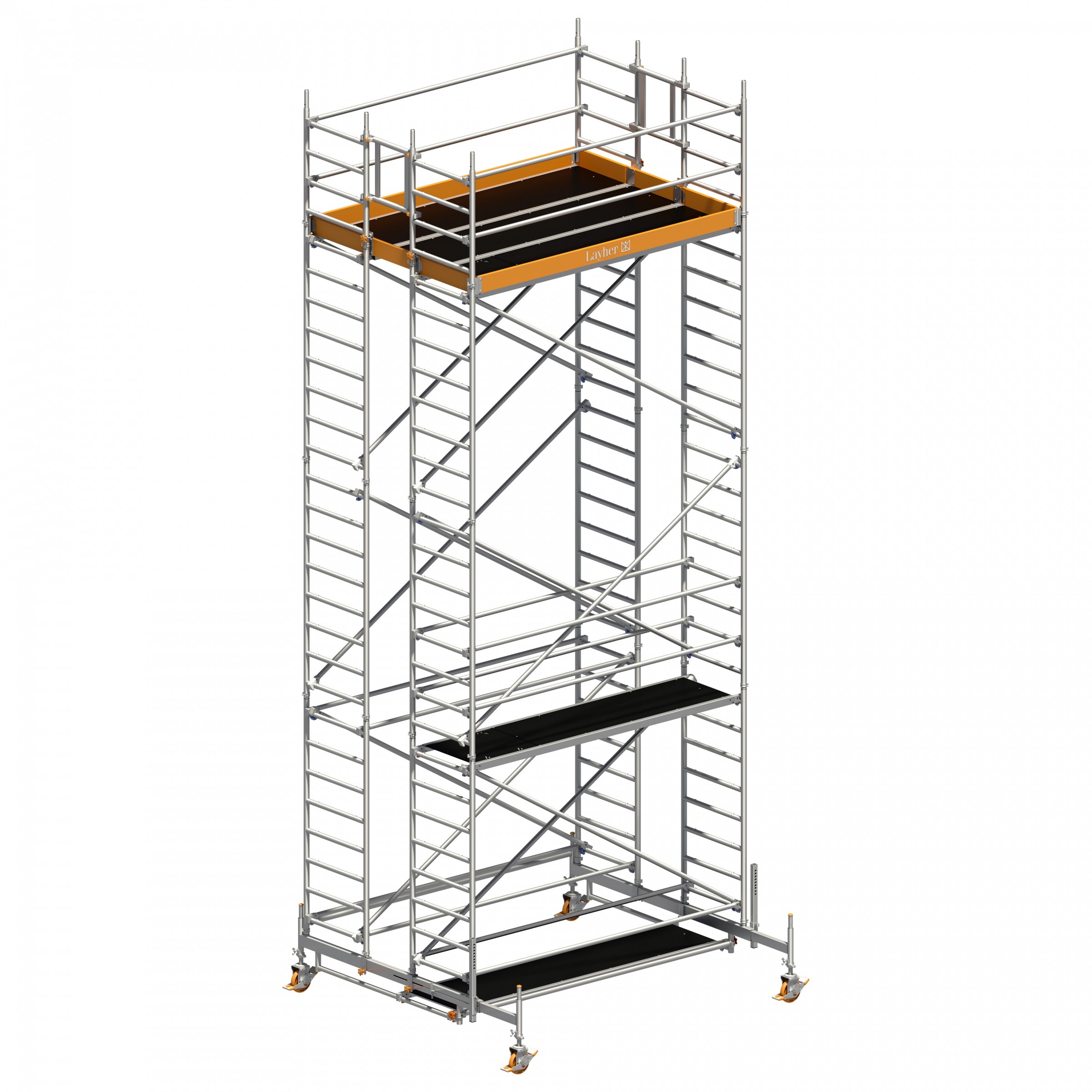 Layher Doppelaufbau für Uni Standard 8,40m AH (DIN EN 1004:2004)