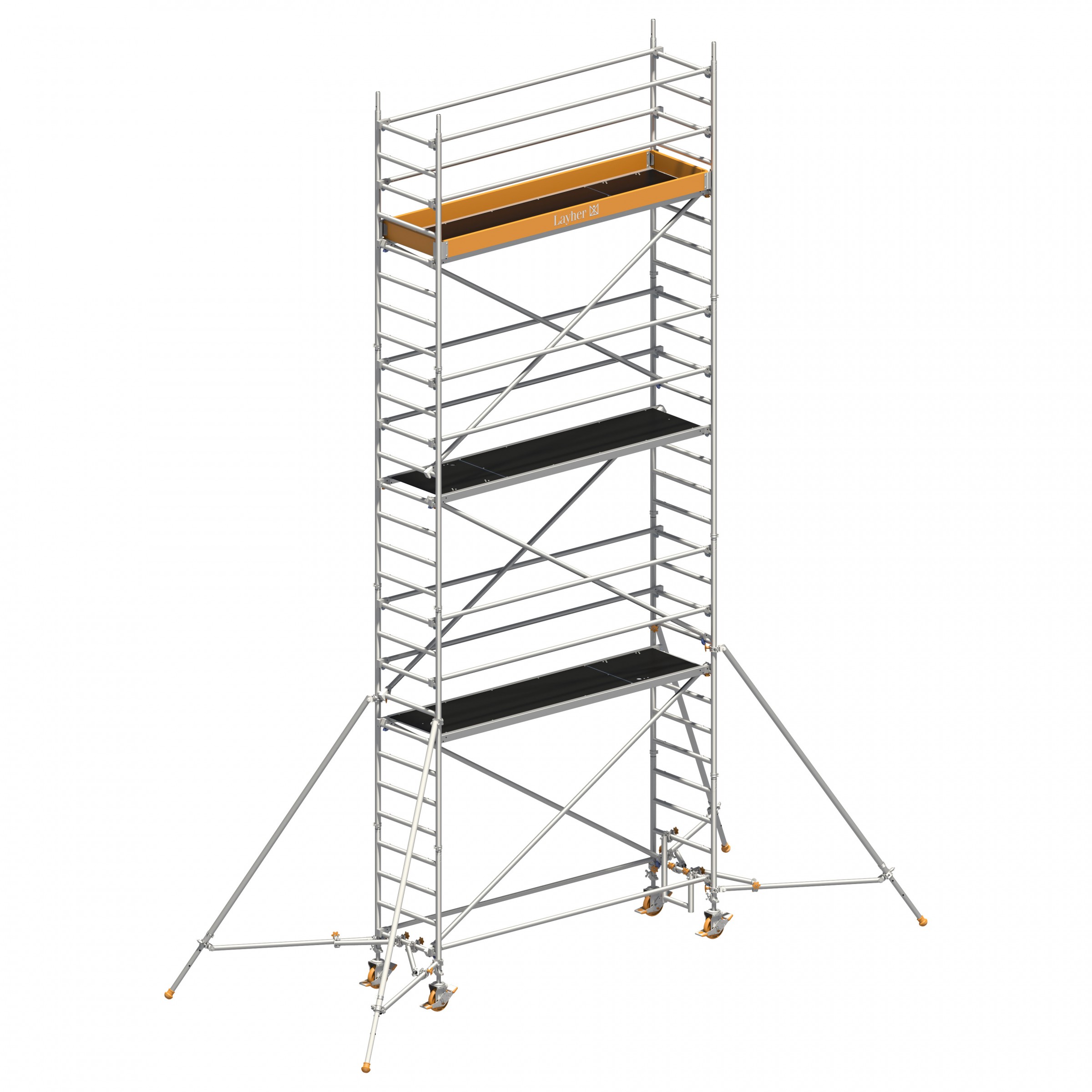Layher Rollgerüst Uni Standard P2 mit Gerüststützen 8,20m AH