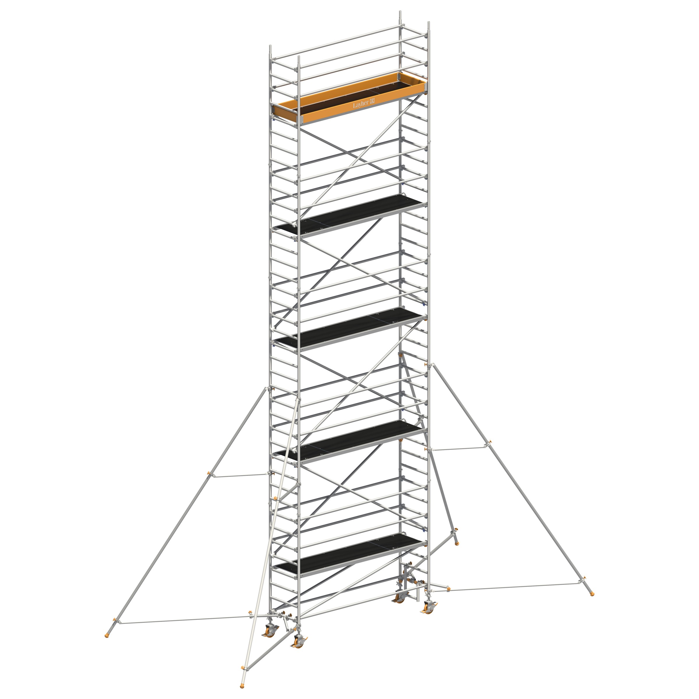 Layher Rollgerüst Uni Standard P2 mit Gerüststützen 5m, 11,20m AH
