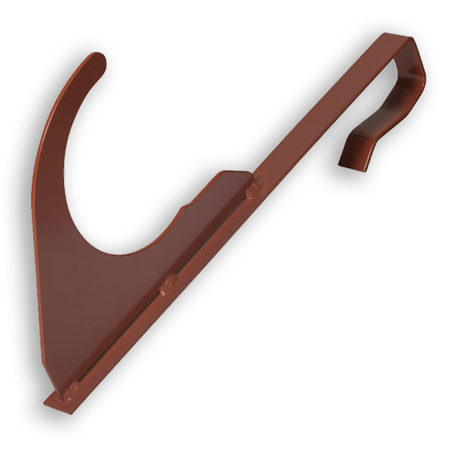 Universal-Rundholzhalter für Großflächenziegel ab 44cm, rotbraun