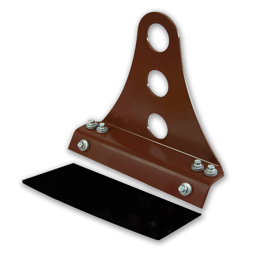 Dreirohr-Schneefanghalter für Trapezblech, Leisten- und Sandwichdach, rotbraun