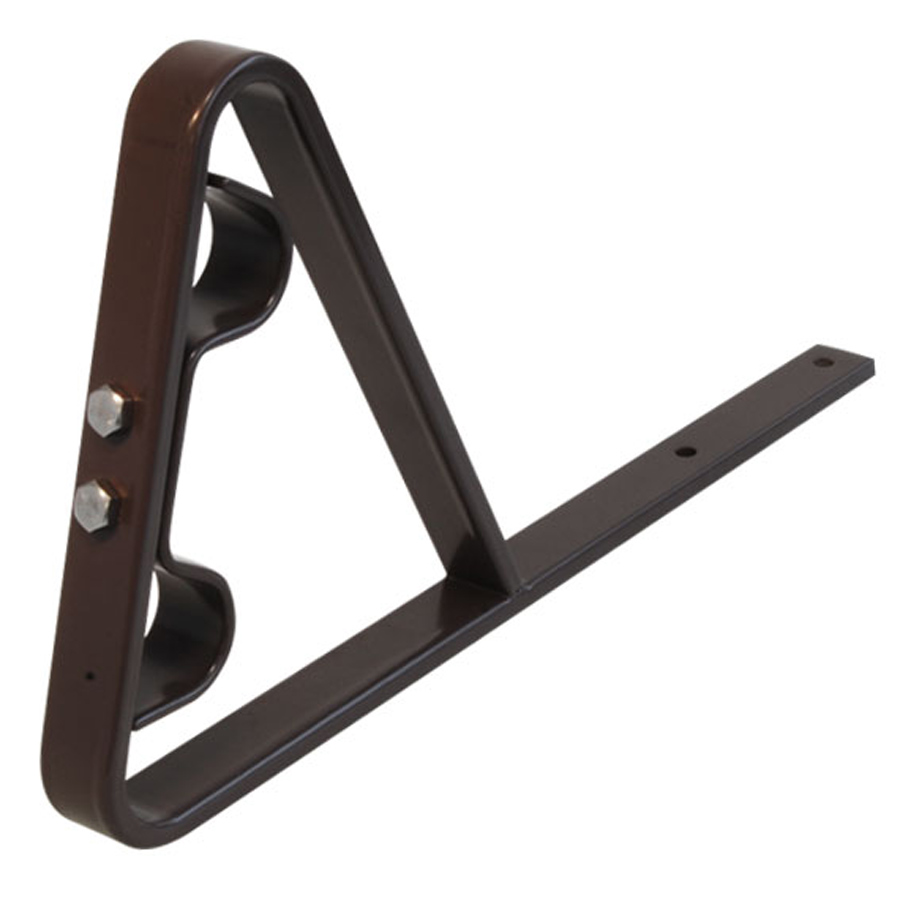 Universal-Schneefangrohrstütze für Schiefer und Bieber, gerade, Schraub-Montage, braun