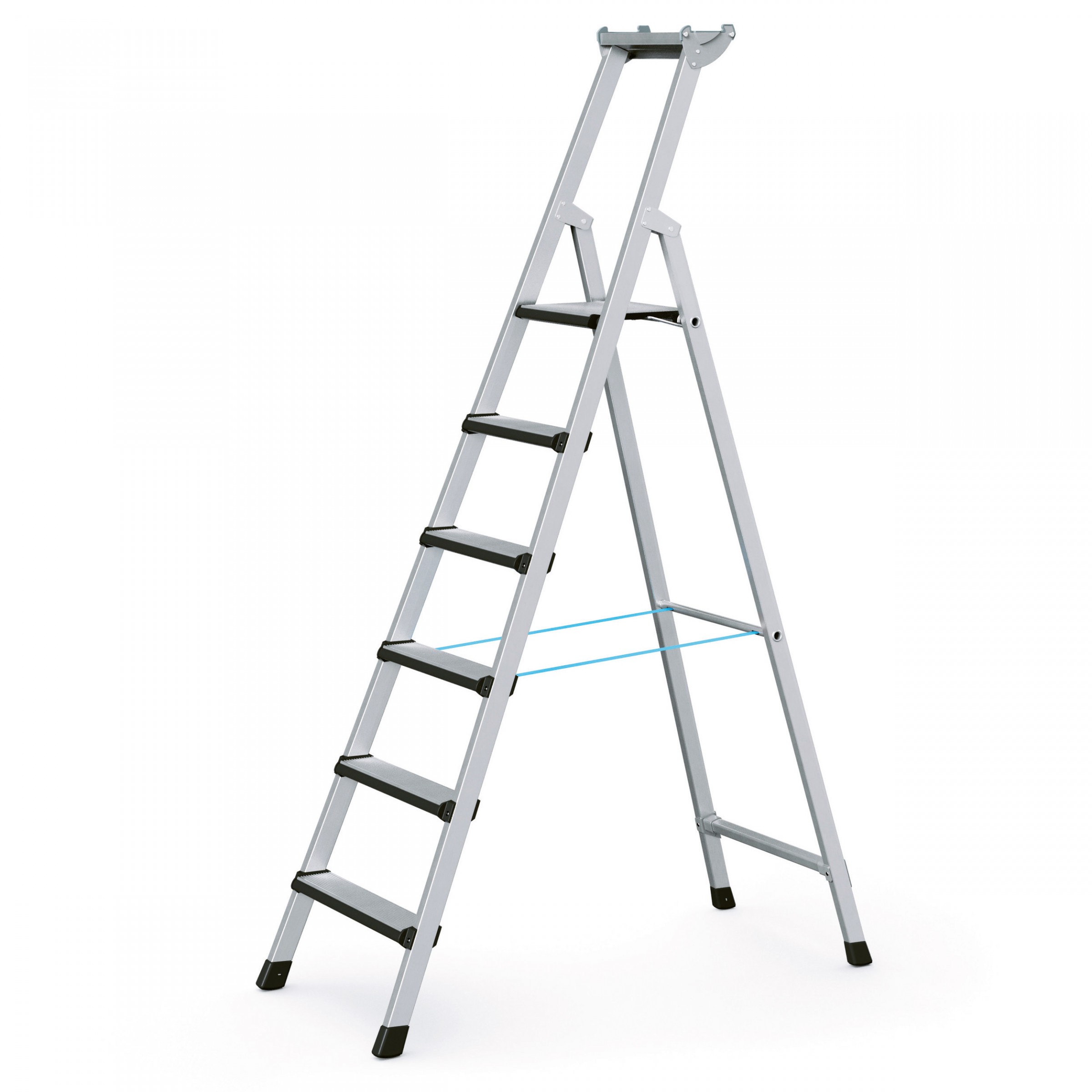 Zarges Comfortstep S gebördelte Stehleiter mit gepolsterter Stufen-Vorderkante 6 Stufen