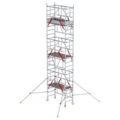 Altrex MiTower PLUS Fahrgerüst Safe-Quick®2 Geländer 1-Person-Aufbau Aluminium mit breiter Holz-Plattform 0,75x1,72m 6,20m AH