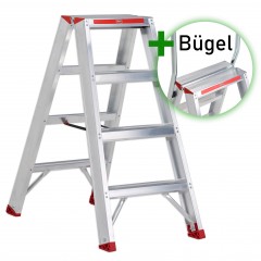 Altrex Sierra beidseitig begehbare Stufenstehleiter SDO 4 Stufen mit Bügel