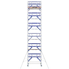 ASC Rollgerüst AGS Pro 250x135cm mit Holz-Plattformen und doppelseitigem Geländer 13,3m Arbeitshöhe