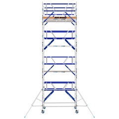 ASC Rollgerüst AGS Pro 190x135cm mit Carbon-Plattformen und doppelseitigem Geländer 9,3m Arbeitshöhe