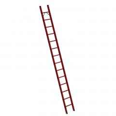 MUNK Vollkunststoff-Anlegeleiter ohne Traverse 14 Sprossen
