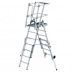 MUNK Plattformleiter FlexxStep 5 Sprossen mit Teleskopaufsatz plus 2 Sprossen