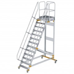 MUNK Plattformtreppe fahrbar 60° Stufenbreite 800mm 13 Stufen
