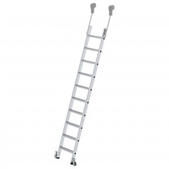 MUNK Aluminium-Regalleiter fahrbar 10 Stufen
