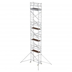 MUNK Aluminium-Rollgerüst mit Ausleger 1,80x0,75m Plattform 11,51m AH