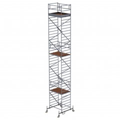 MUNK Rollgerüst mit Doppelplattform 1,35x1,80m Plattform, 12,35m AH