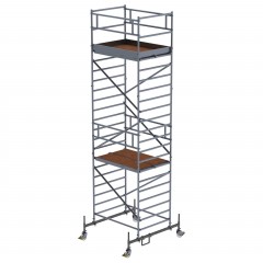 MUNK Rollgerüst mit Doppelplattform 1,35x1,80m Plattform, 7,35m AH