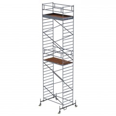 MUNK Rollgerüst mit Doppelplattform 1,35x2,45m Plattform, 10,35m AH