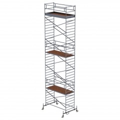 MUNK Rollgerüst mit Doppelplattform 1,35x3,00m Plattform, 12,35m AH