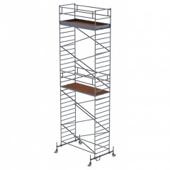 MUNK Rollgerüst mit Doppelplattform 1,35x3,00m Plattform, 10,35m AH