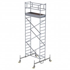 MUNK Rollgerüst mit Fahrbalken 0,75x1,80m Plattform 6,45m AH