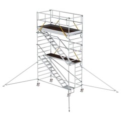 MUNK Rollgerüst SG mit Schrägaufstiegen 1,35x3,00m und Ausleger 6,47m AH