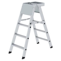 MUNK Sicherheits- Stufen-Stehleiter beidseitig begehbar 2x3 Stufen