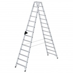 MUNK Stehleiter mit ergo-pad beidseitig begehbar 2x14 Stufen