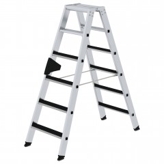 MUNK Stehleiter beidseitig begehbar mit clip-step 2x6 Stufen