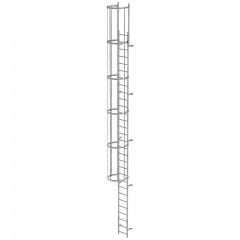 MUNK ortsfeste Steigleitern Edelstahl, 8,40m SH