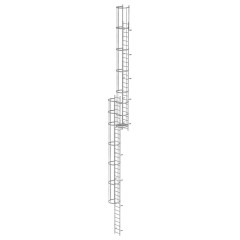 MUNK ortsfeste Steigleitern Edelstahl, 15,12m SH