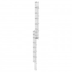 MUNK ortsfeste Steigleitern Aluminium, 17,08m SH