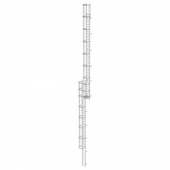MUNK ortsfeste Steigleitern Edelstahl, 18,76m SH PG2
