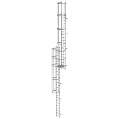 MUNK ortsfeste Steigleitern Edelstahl, 10,92m SH PG2