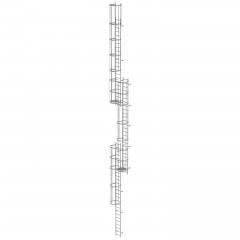 MUNK ortsfeste Steigleitern Aluminium, 16,80m SH PG2