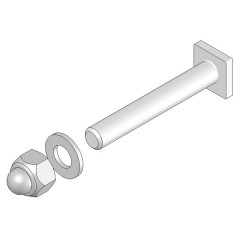 MUNK T-Nut-Schraube M8x55 kpl. Systemgeländer