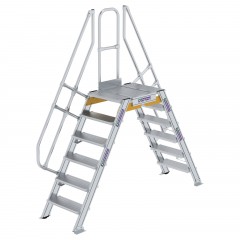 MUNK Überstieg 60° inkl. einen Handlauf, Stufenbreite 600mm, 2x6 Stufen