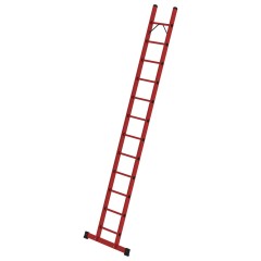 MUNK Vollkunststoff-Anlegeleiter mit Traverse 12 Sprossen