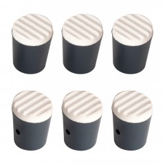 Hailo Fuß-Set Rundfuß 6 Stück für Klapptritt Hailo Klettermax 20x20 mm