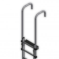 Hailo Ausstiegsholmbügel gebogen für Steigleitern Typ STI, 40x20mm aus Stahl verzinkt