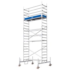 Iller Fahrgerüst mit Fahrbalken 2,20x0,75m und 200mm Rollen spindelbar 6,55m AH