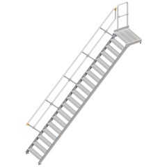 Layher 112 Treppe mit Plattform 45° 80cm 19 Stufen