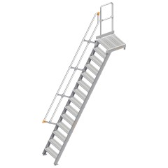 Layher 112 Treppe mit Plattform 60° 600mm 14 Stufen