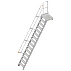 Layher 112 Treppe mit Plattform 60° 600mm 15 Stufen