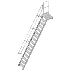 Layher 112 Treppe mit Plattform 60° 600mm 16 Stufen