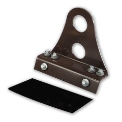 Doppelrohr-Schneefanghalter für Trapezblech, Leisten- und Sandwichdach, braun