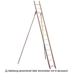 Holz Gartenleiter mit Erdspitzen und 13 Stufen
