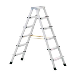 Zarges genietete Stehleiter eloxiert XLstep B 2x6 Stufen