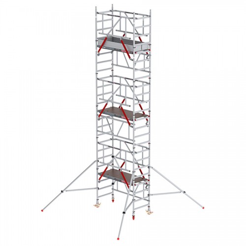 Altrex MiTower PLUS Fahrgerüst Safe-Quick®2 Geländer 1-Person-Aufbau Aluminium mit breiter Holz-Plattform 0,75x1,72m 6,20m AH