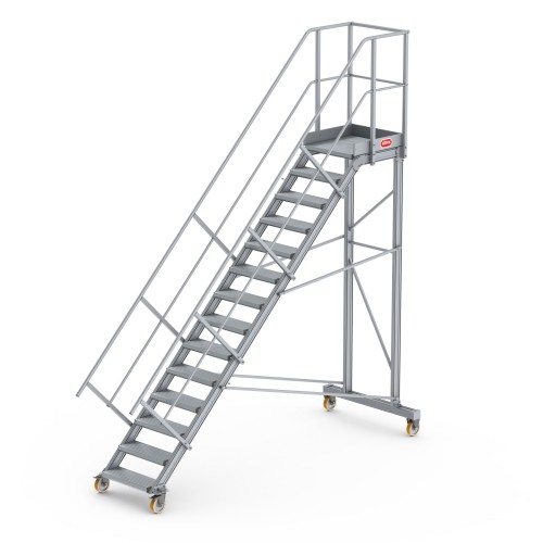 Altrex Podesttreppe fahrbar 45° 14 Stufen