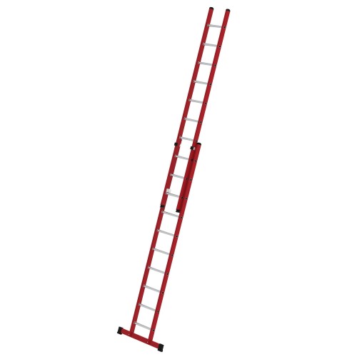 MUNK Kunststoff Schiebeleiter mit Standardtraverse 2x10 Sprossen