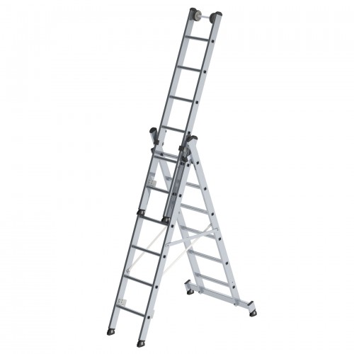 MUNK Mehrzweckleiter mit Nivello® Traverse 3x6 Sprossen